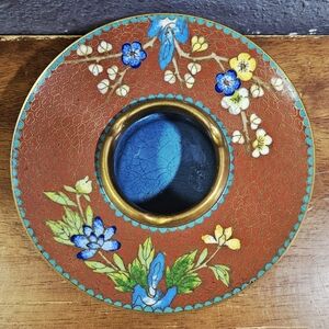 Vintage Chinese Cloisonné Floral Ashtray